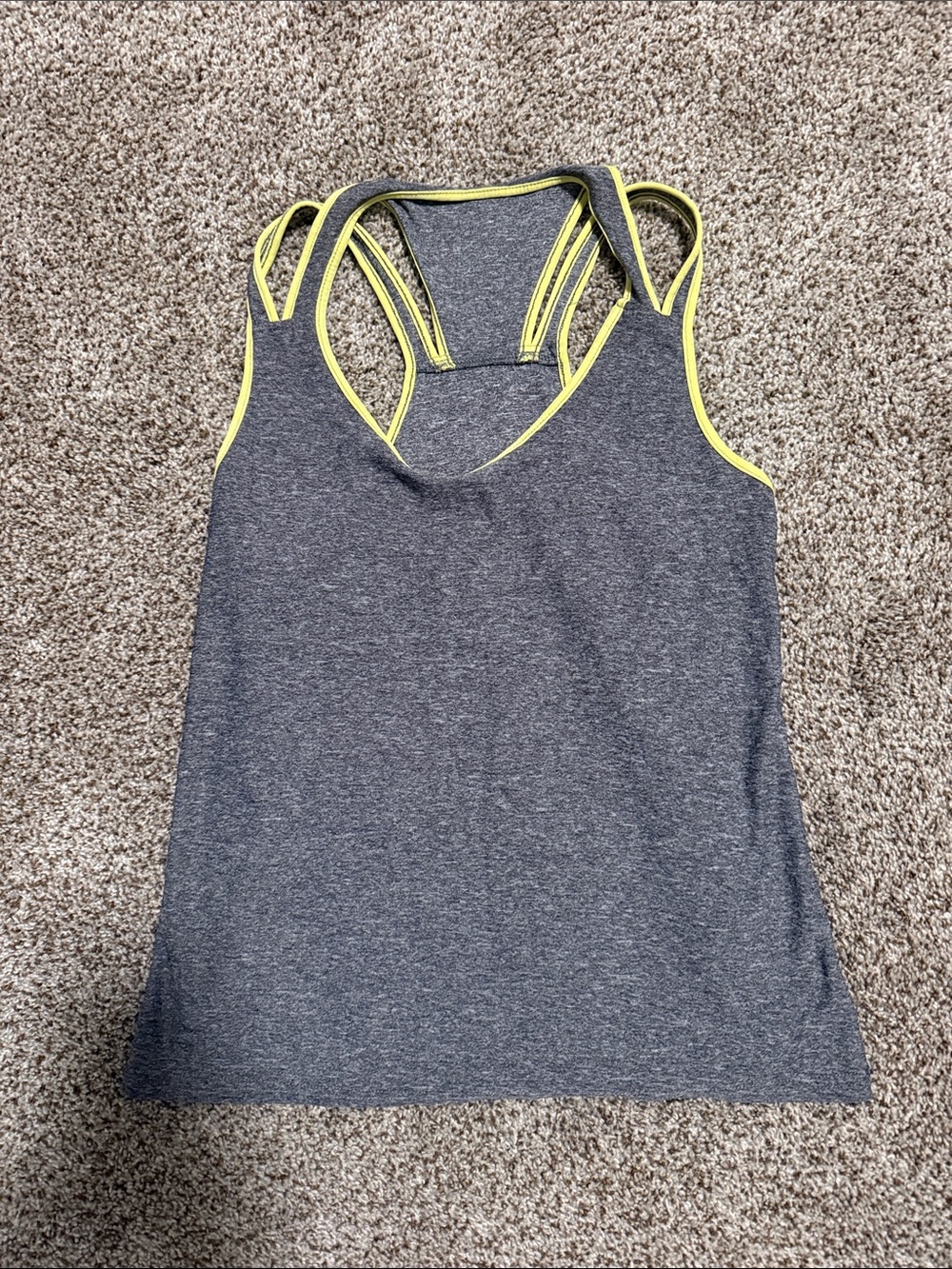 Women’s Gray & Yellow Racerback Tank Top